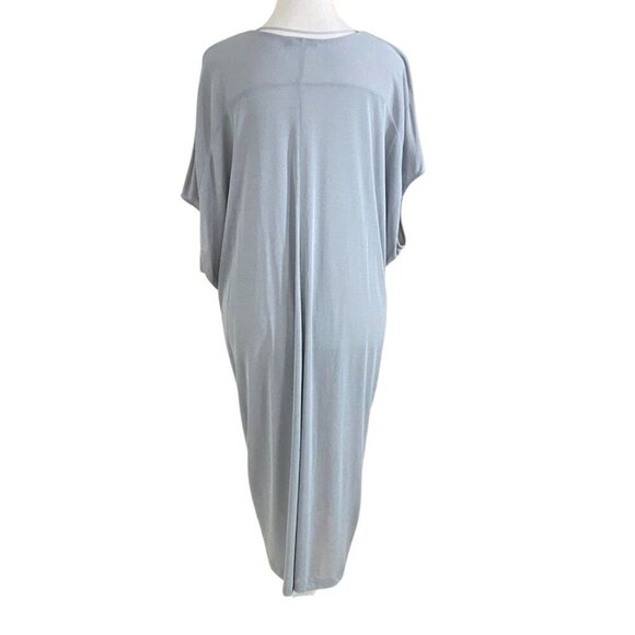 COS GREY ACETATE BLEND RELAXED DRAWSTRING GATHERED UTILITY DRESS - M - Picture 3 of 12